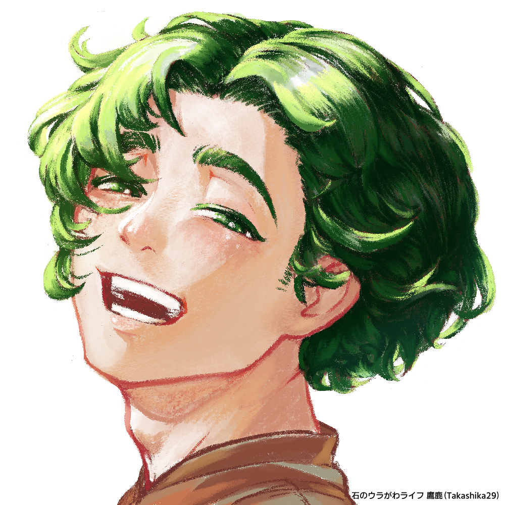 フリアン・カレスティアがルドヴィックに向けて微笑んだ瞬間のイラスト